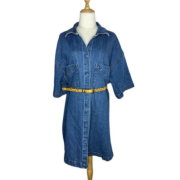 ASOS Curve Indigo Denim Shirt Dress - Picture 5 of 11